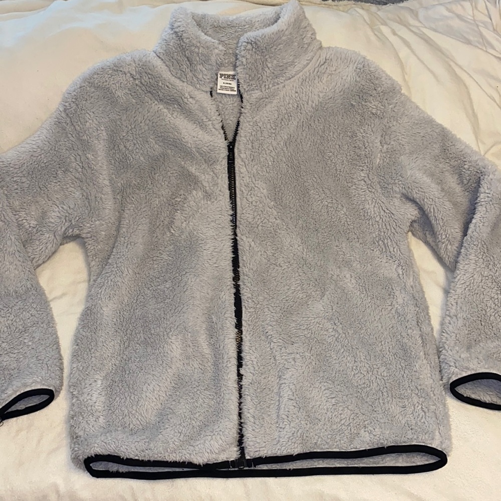 NWOT PINK sherpa full zip jacket💖